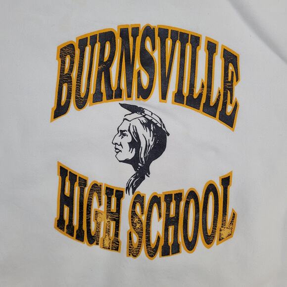 Vintage Burnsville High School Sweatshirt Large 23x25 USA Made 70s 80s - Picture 3 of 16
